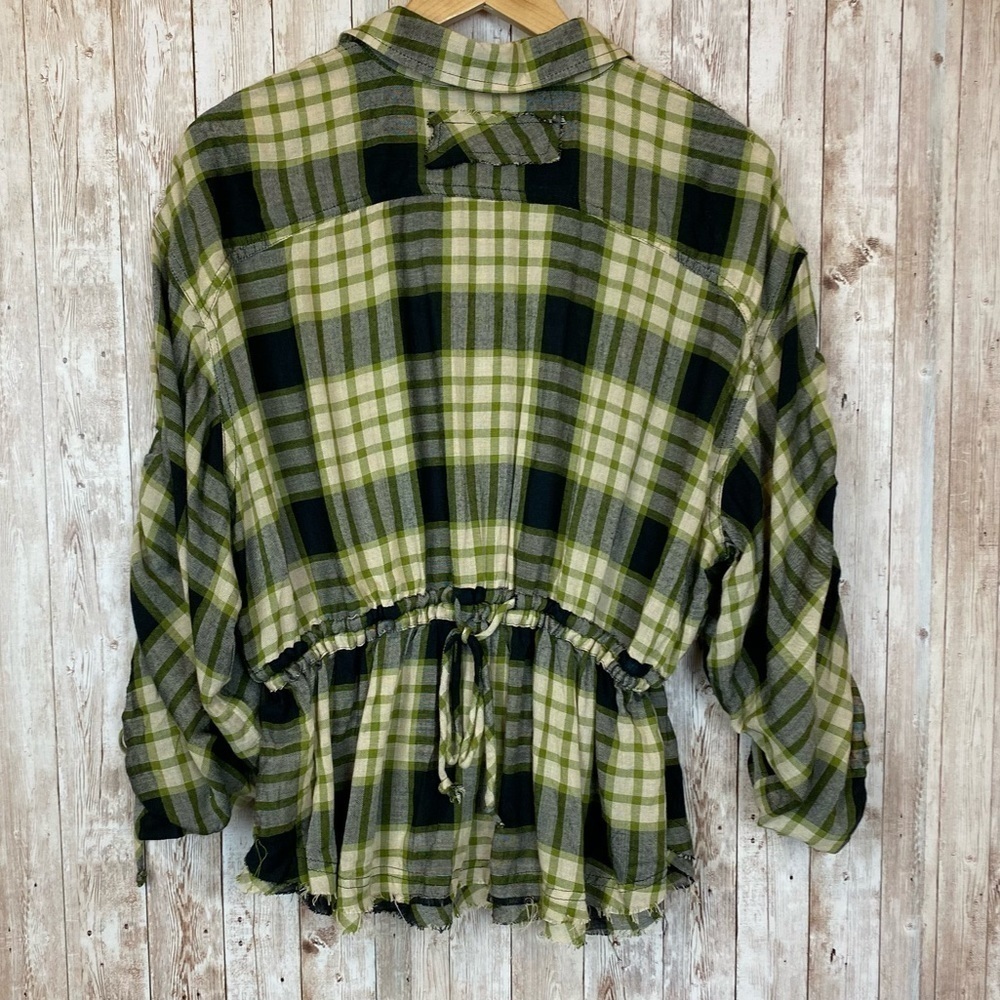 Free‎ People Pacific Plaid Wool Blend Shirt Size Small Women - Picture 9 of 16
